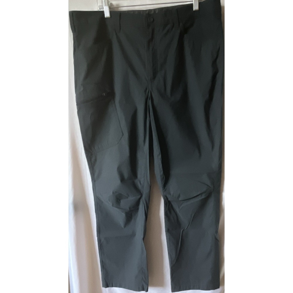 Eddie Bauer Men's Dark‎ Gray Nylon Flat Front Straight Casual Pants 40W/32L